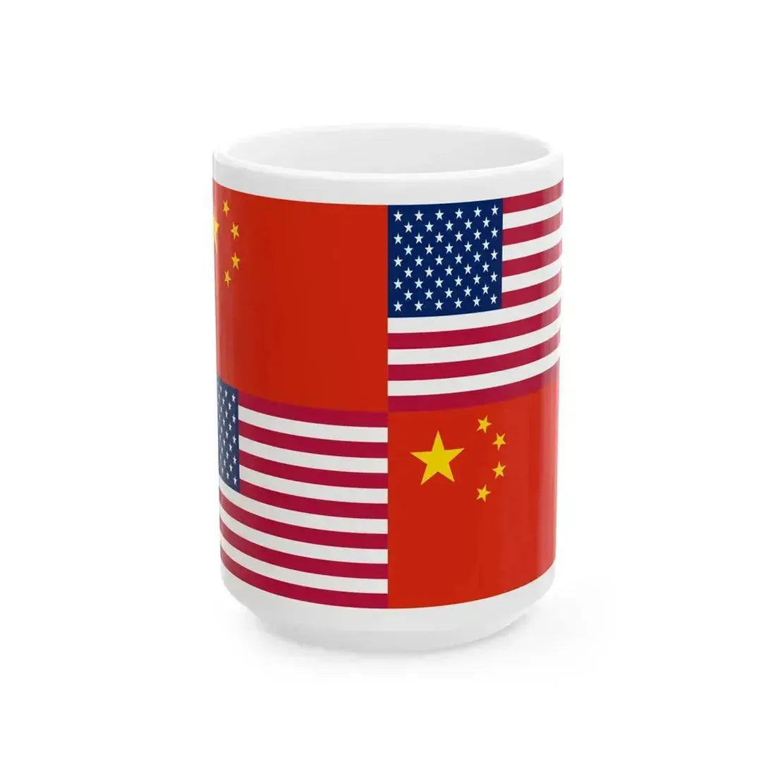 China America Flag (United States) White Coffee Mug 15oz - Go Mug Yourself