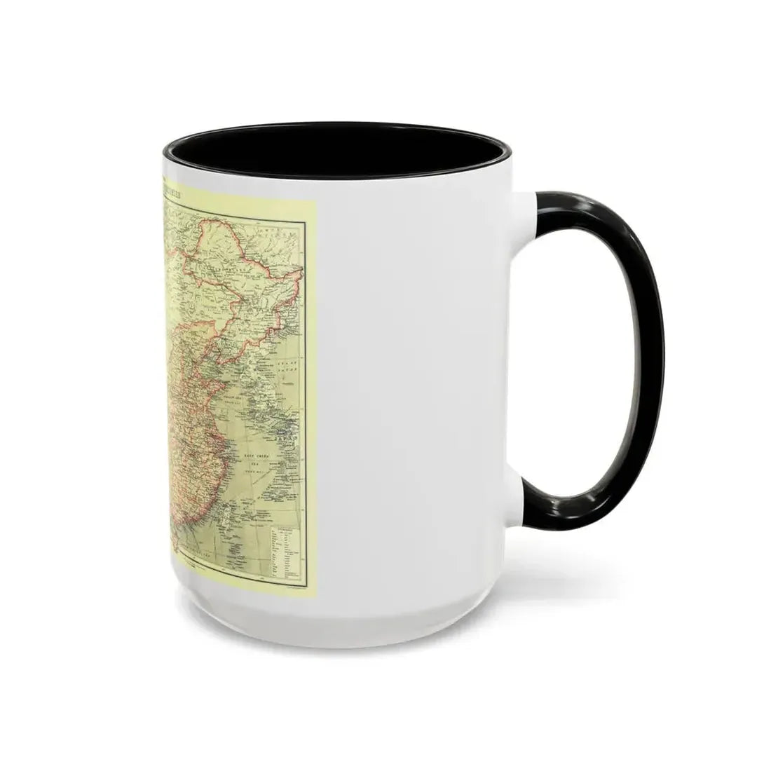China and its Territories (1912) (Map) Accent Coffee Mug - Go Mug Yourself
