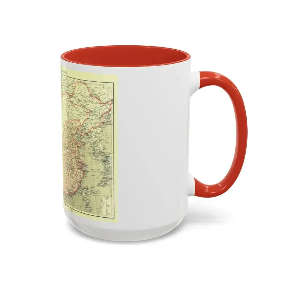 China and its Territories (1912) (Map) Accent Coffee Mug - Go Mug Yourself
