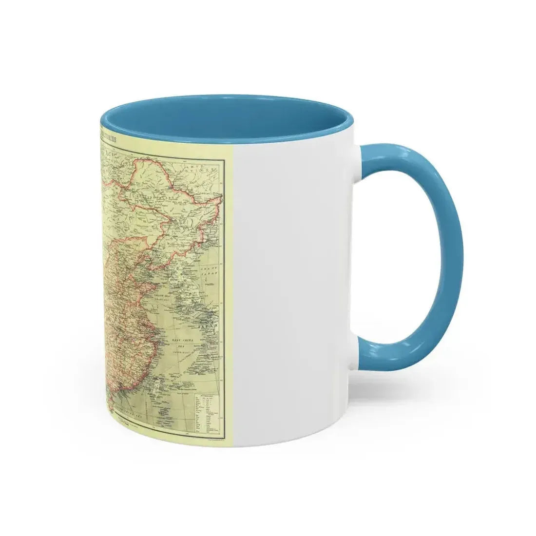 China and its Territories (1912) (Map) Accent Coffee Mug - Go Mug Yourself