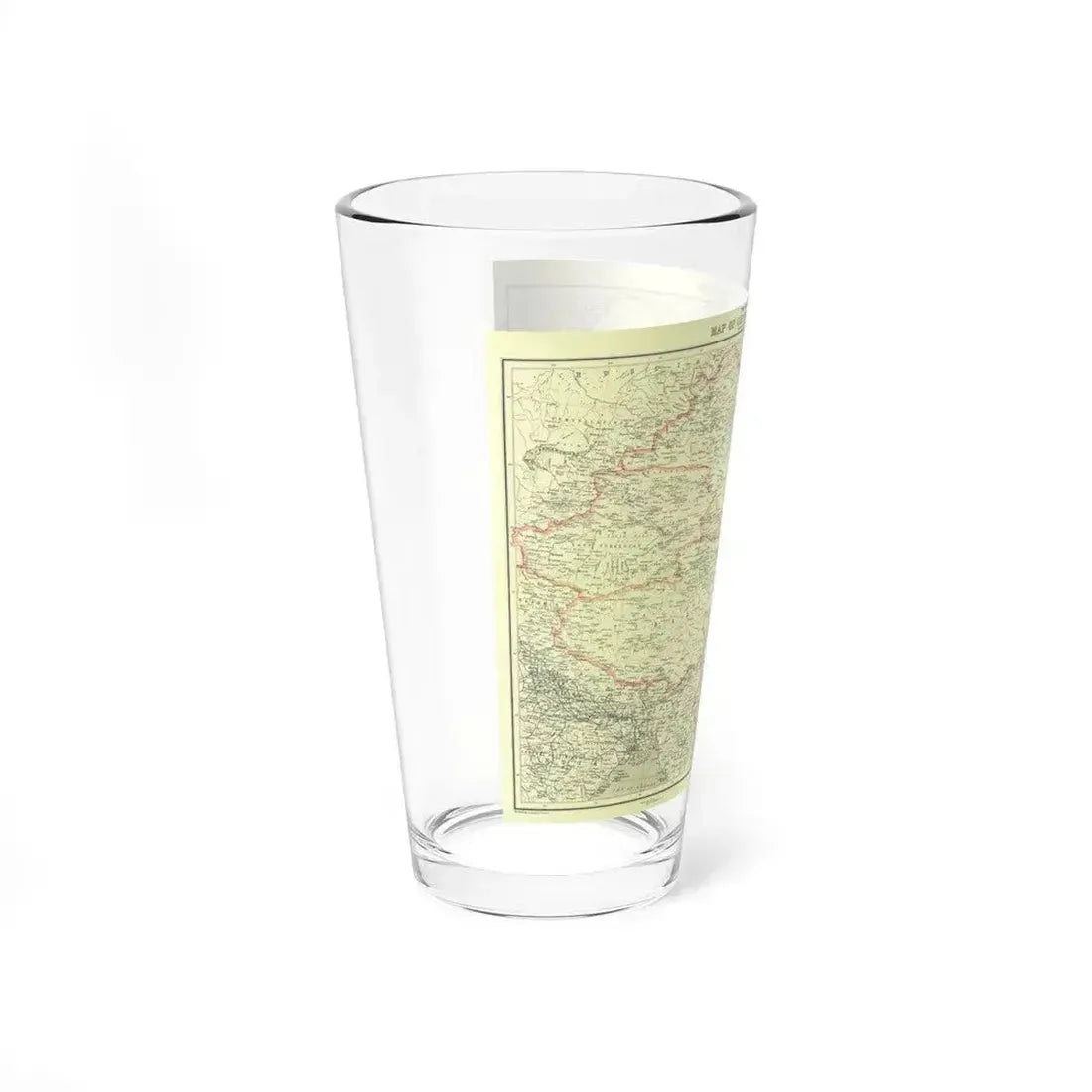 China and its Territories (1912) (Map) Pint Glass 16oz - Go Mug Yourself