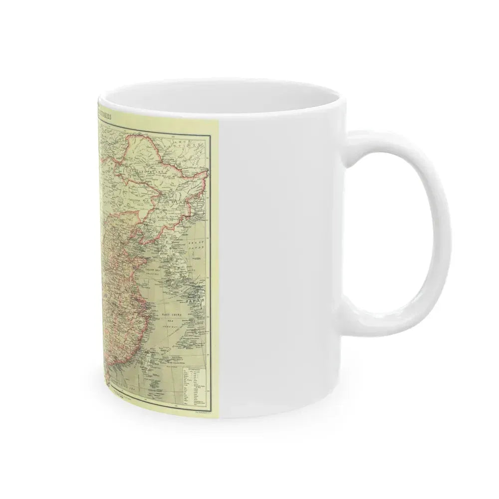 China and its Territories (1912) (Map) White Coffee Mug - Go Mug Yourself
