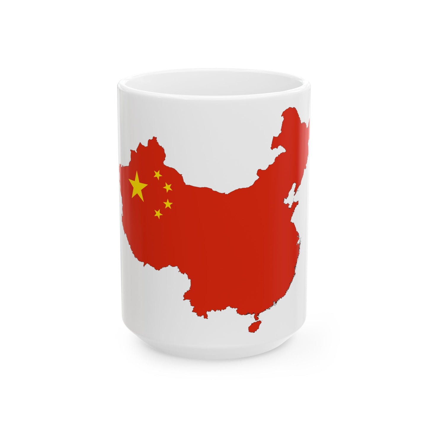 China-Flagmap (China) White Coffee Mug-15oz-Go Mug Yourself