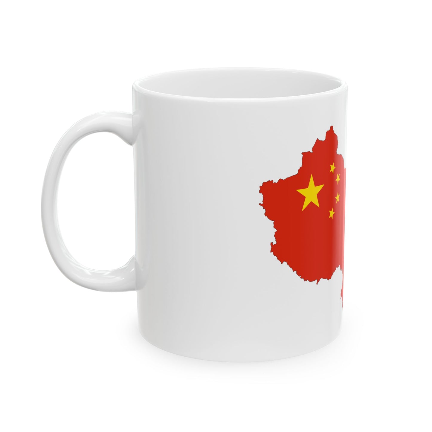 China-Flagmap (China) White Coffee Mug-Go Mug Yourself