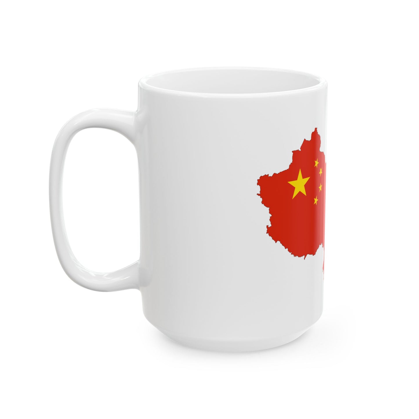 China-Flagmap (China) White Coffee Mug-Go Mug Yourself