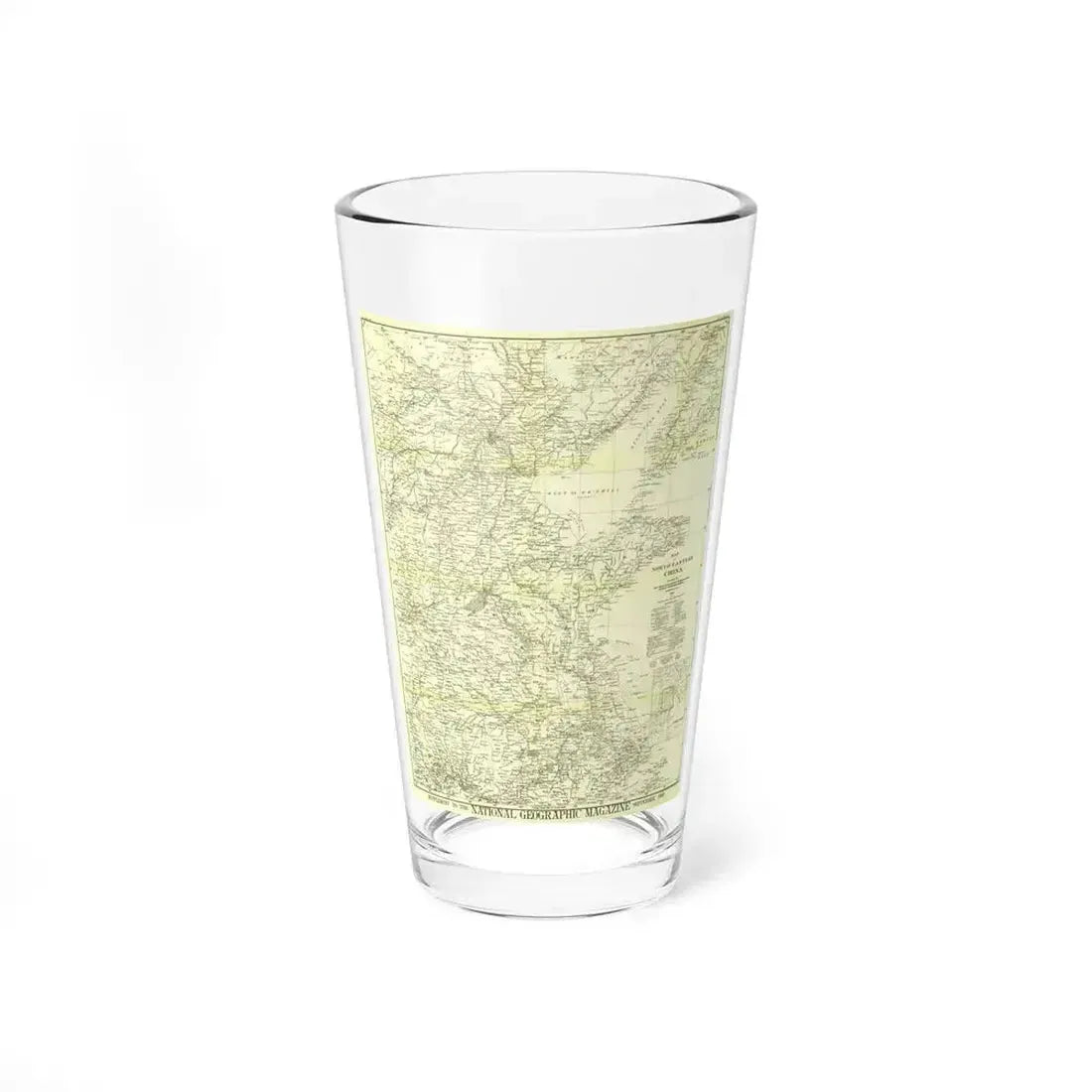 China, North Eastern (1900) (Map) Pint Glass 16oz 16oz - Go Mug Yourself