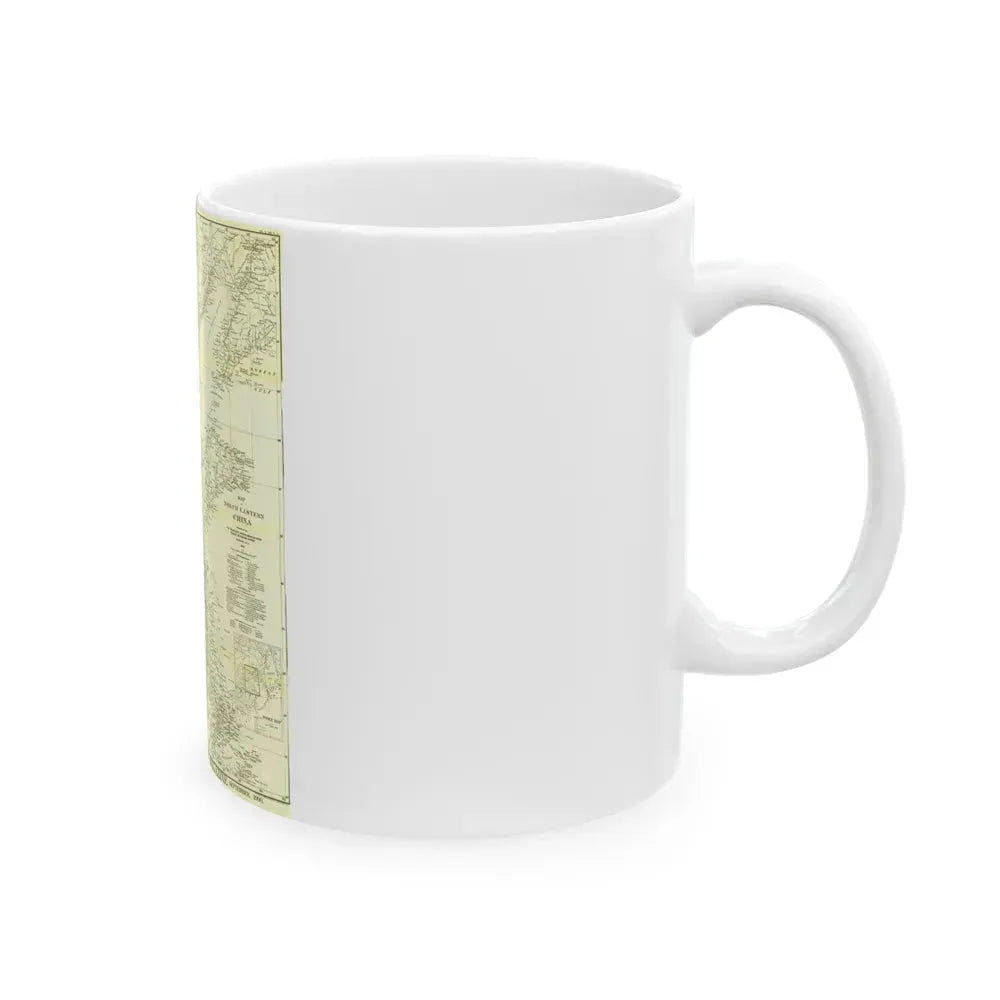 China, North Eastern (1900) (Map) White Coffee Mug - Go Mug Yourself