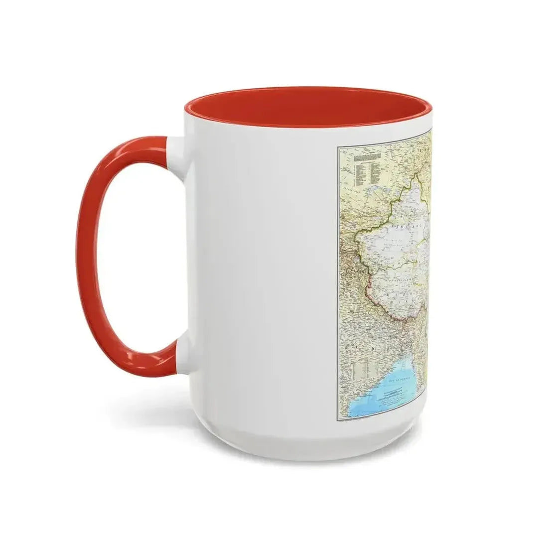 China - The People's Republic (1980) (Map) Accent Coffee Mug - Go Mug Yourself