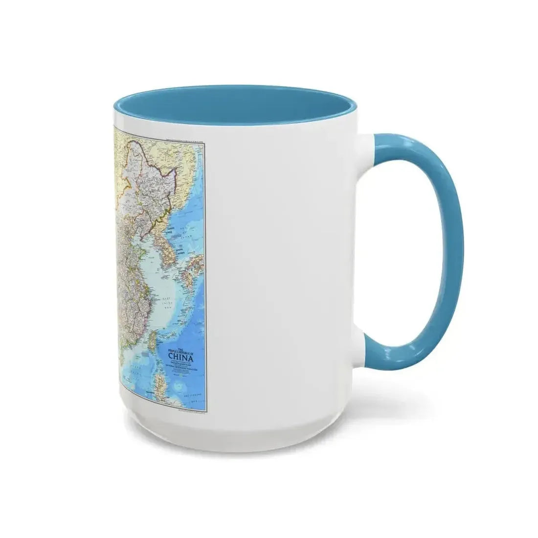 China - The People's Republic (1980) (Map) Accent Coffee Mug - Go Mug Yourself