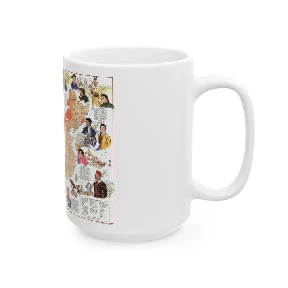 China - The Peoples (1980) (Map) White Coffee Mug - Go Mug Yourself