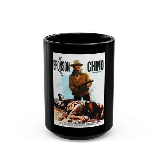 CHINO (2) 1973 Movie Poster - Black Coffee Mug 15oz - Go Mug Yourself