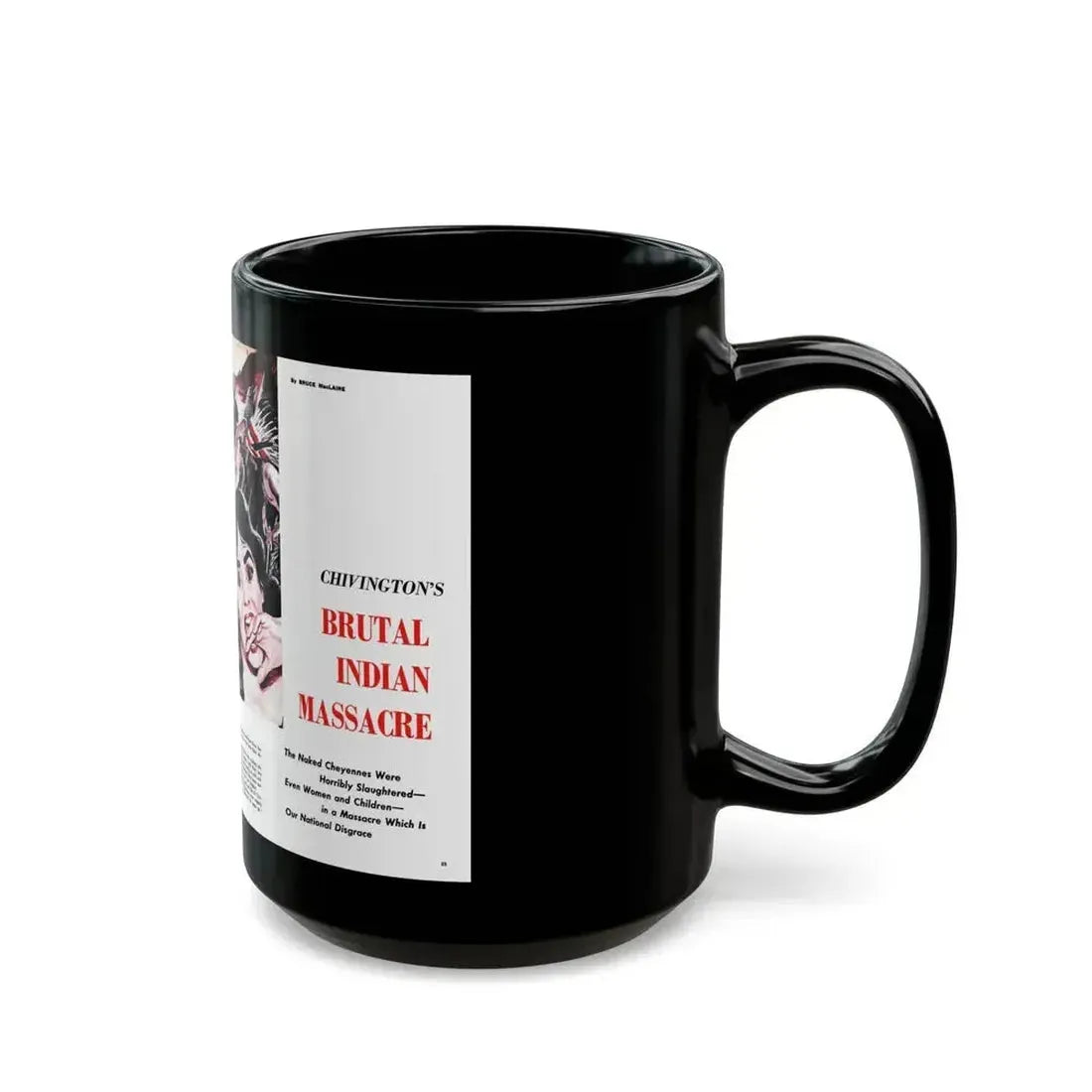 Chivington's Brutal Indian Massacre, Sir! magazine, July 1959 - Black Coffee Mug - Go Mug Yourself