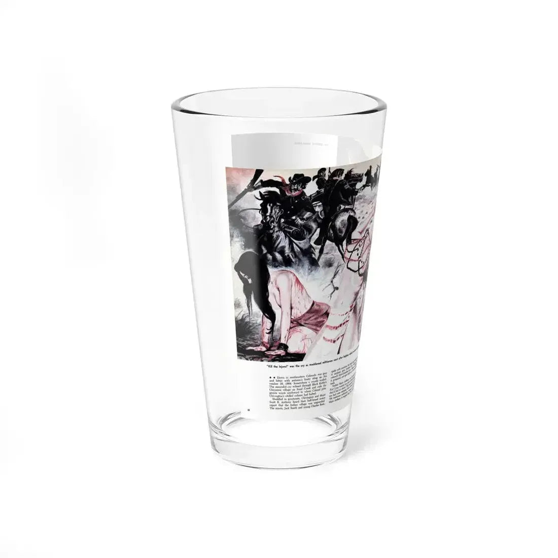 Chivington's Brutal Indian Massacre, Sir! magazine, July 1959 (Magazine Illustration) Pint Glass 16oz - Go Mug Yourself