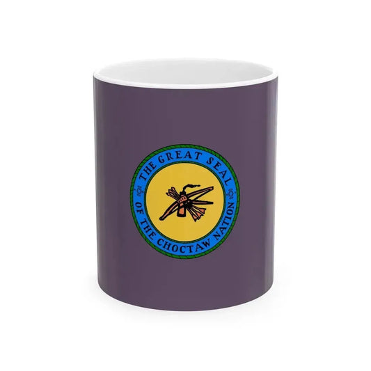 Choctaw flag (United States) White Coffee Mug 11oz - Go Mug Yourself