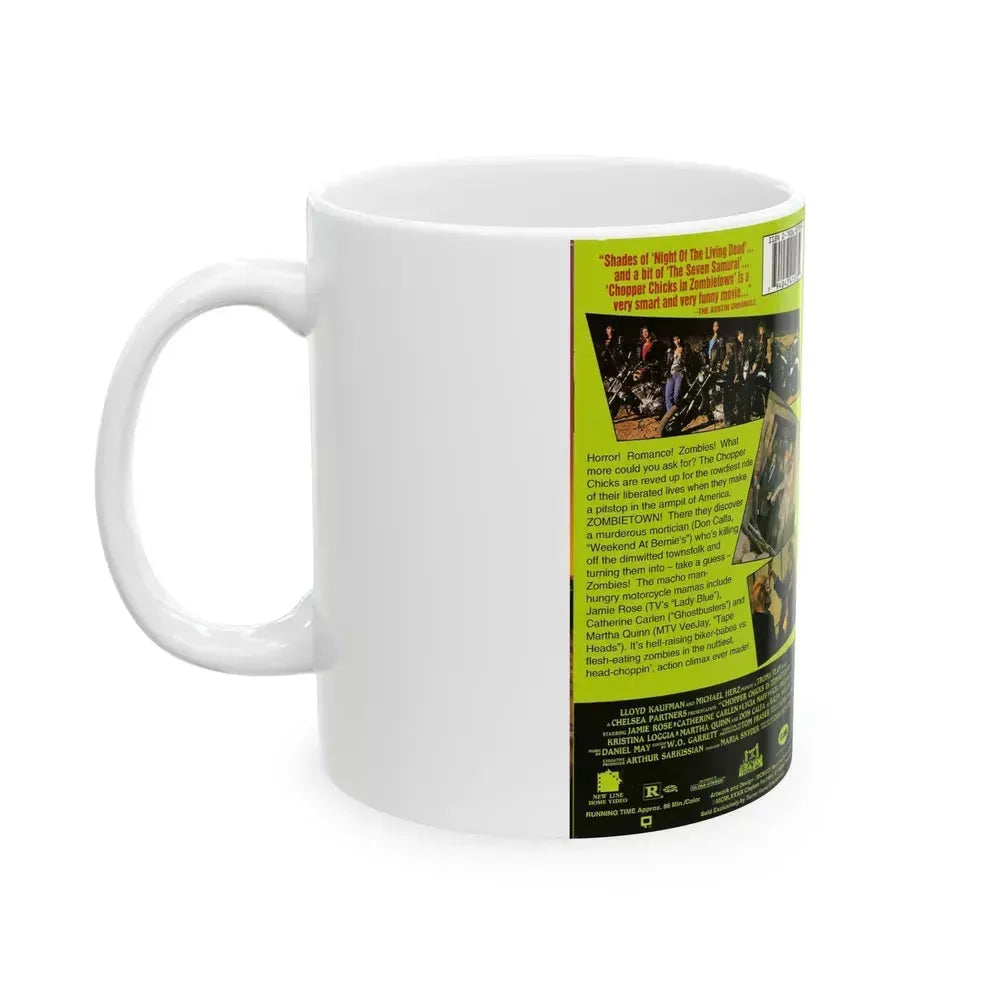 CHOPPER CHICKS IN ZOMBIETOWN (VHS COVER) - White Coffee Mug - Go Mug Yourself