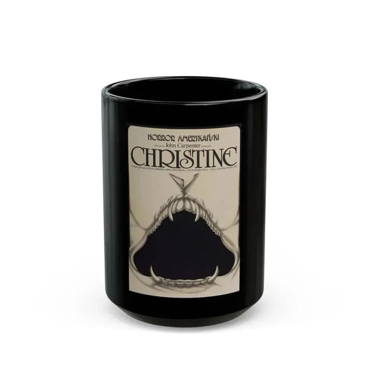 CHRISTINE (POLISH) 1983 Movie Poster - Black Coffee Mug 15oz - Go Mug Yourself