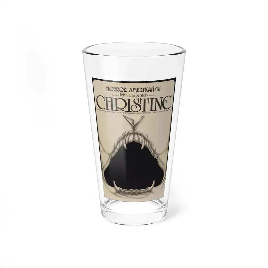 CHRISTINE (POLISH) 1983 Movie Poster - Pint Glass 16oz 16oz - Go Mug Yourself
