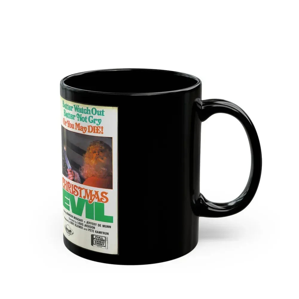 CHRISTMAS EVIL (VHS COVER) - Black Coffee Mug - Go Mug Yourself