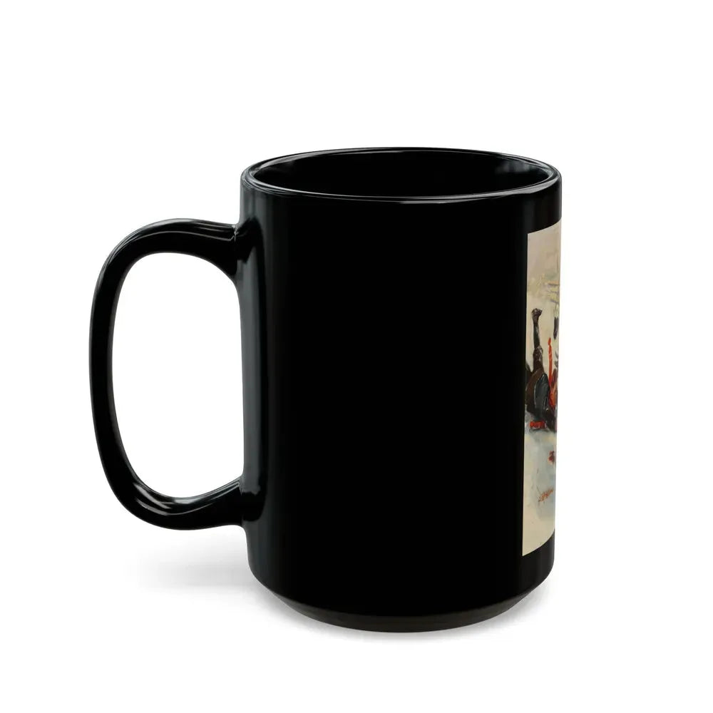 Christmas Turkey, probable magazine cover - Black Coffee Mug - Go Mug Yourself