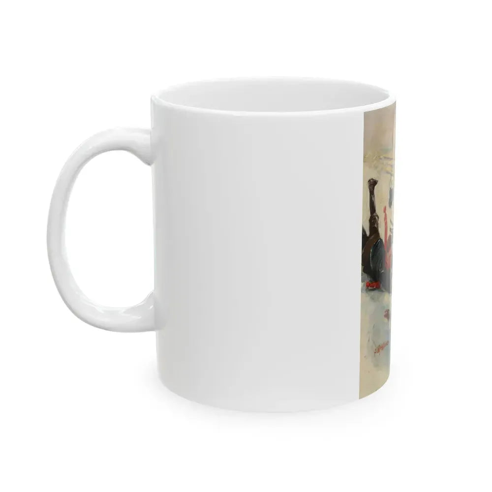Christmas Turkey, probable magazine cover - White Coffee Mug - Go Mug Yourself