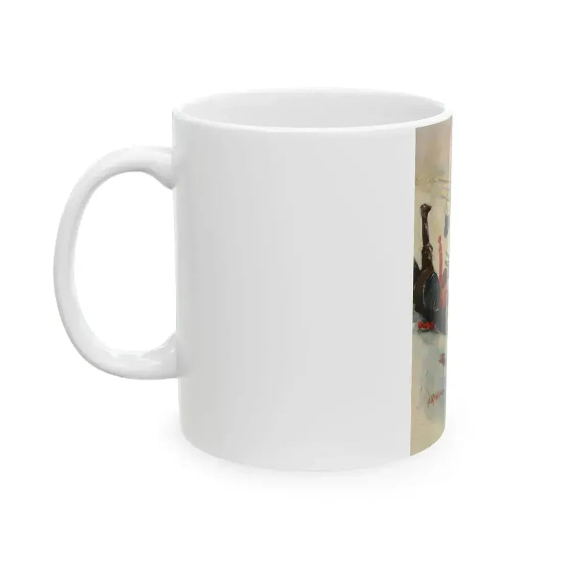 Christmas Turkey, probable magazine cover - White Coffee Mug - Go Mug Yourself