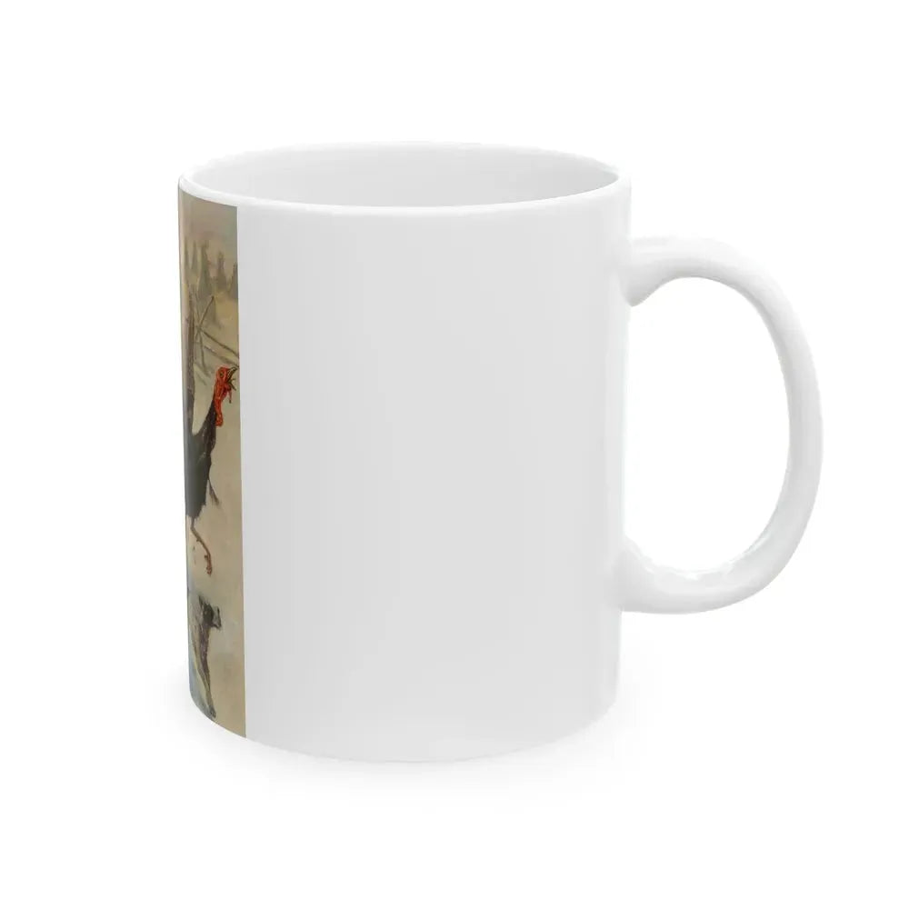 Christmas Turkey, probable magazine cover - White Coffee Mug - Go Mug Yourself