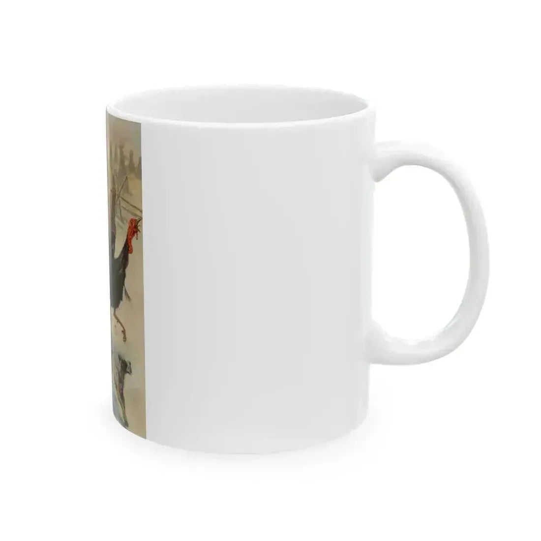 Christmas Turkey, probable magazine cover - White Coffee Mug - Go Mug Yourself