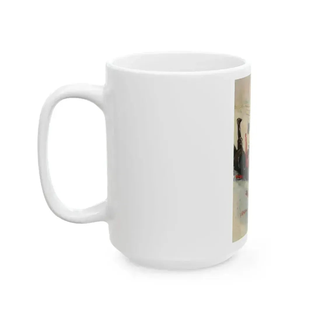 Christmas Turkey, probable magazine cover - White Coffee Mug - Go Mug Yourself