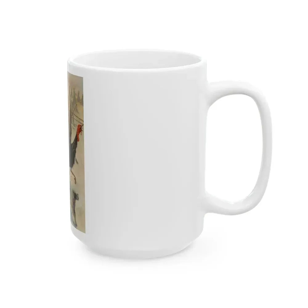 Christmas Turkey, probable magazine cover - White Coffee Mug - Go Mug Yourself