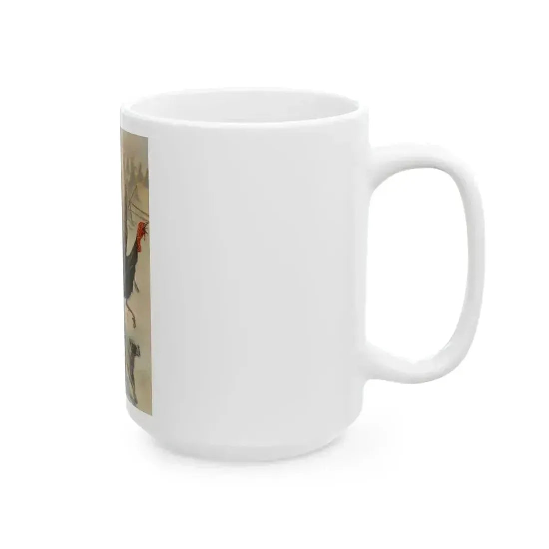 Christmas Turkey, probable magazine cover - White Coffee Mug - Go Mug Yourself