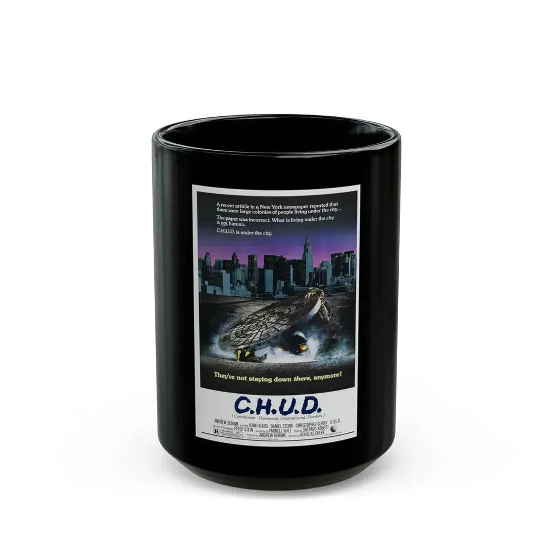 C.H.U.D. 1984 Movie Poster - Black Coffee Mug 15oz - Go Mug Yourself