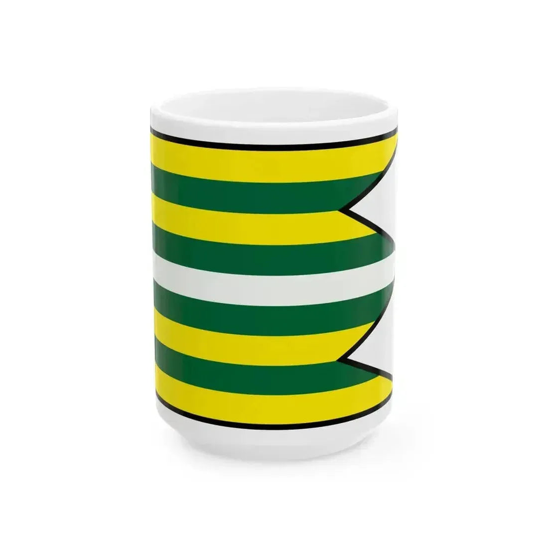Chvojnica Myjava Flag (Slovakia) White Coffee Mug 15oz - Go Mug Yourself