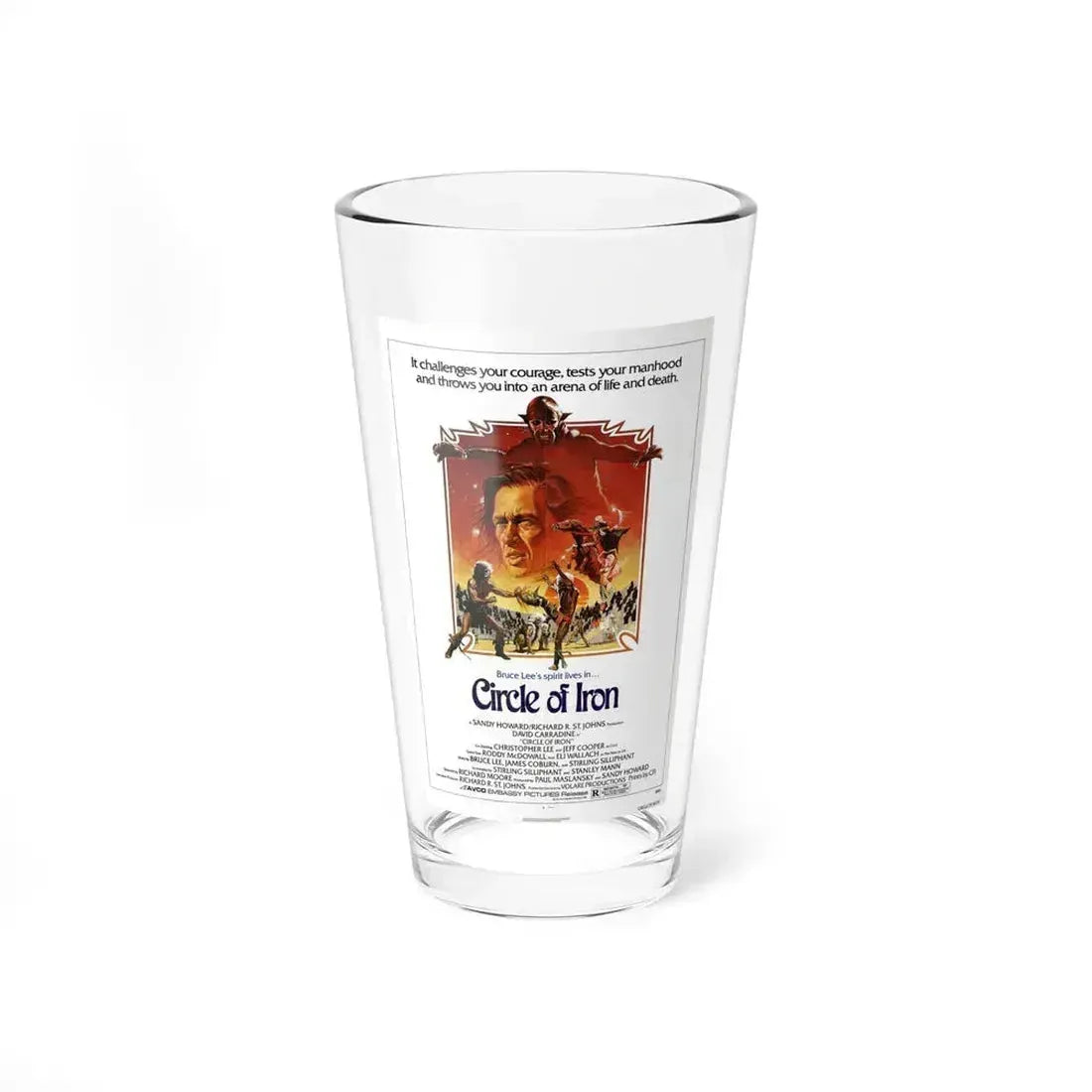 CIRCLE OF IRON 1978 Movie Poster - Pint Glass 16oz 16oz - Go Mug Yourself