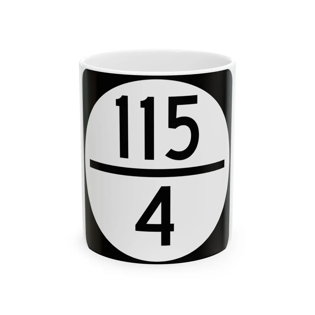 Circle sign 115-4 (Virginia) (Road Sign) White Coffee Mug 11oz - Go Mug Yourself