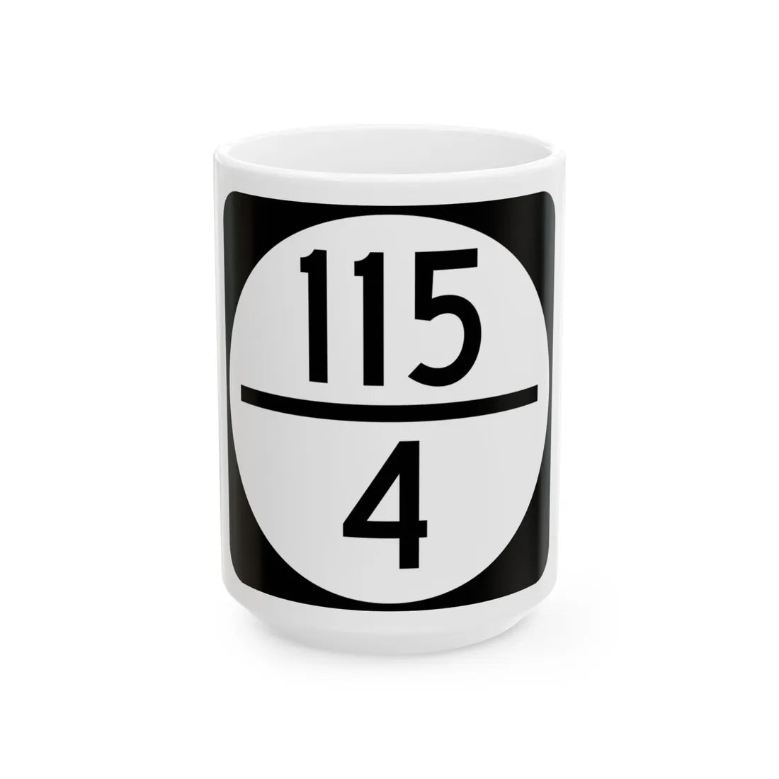 Circle sign 115-4 (Virginia) (Road Sign) White Coffee Mug 15oz - Go Mug Yourself