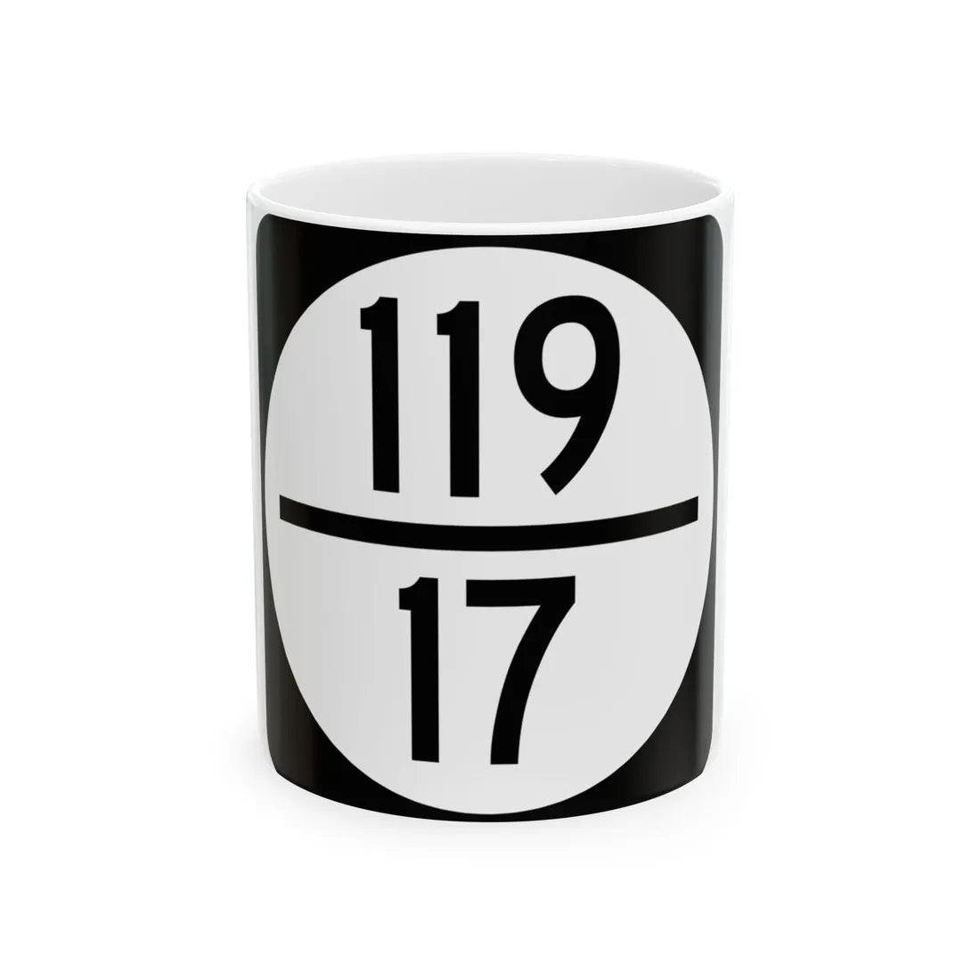 Circle sign 119-17 (Virginia) (Road Sign) White Coffee Mug 11oz - Go Mug Yourself