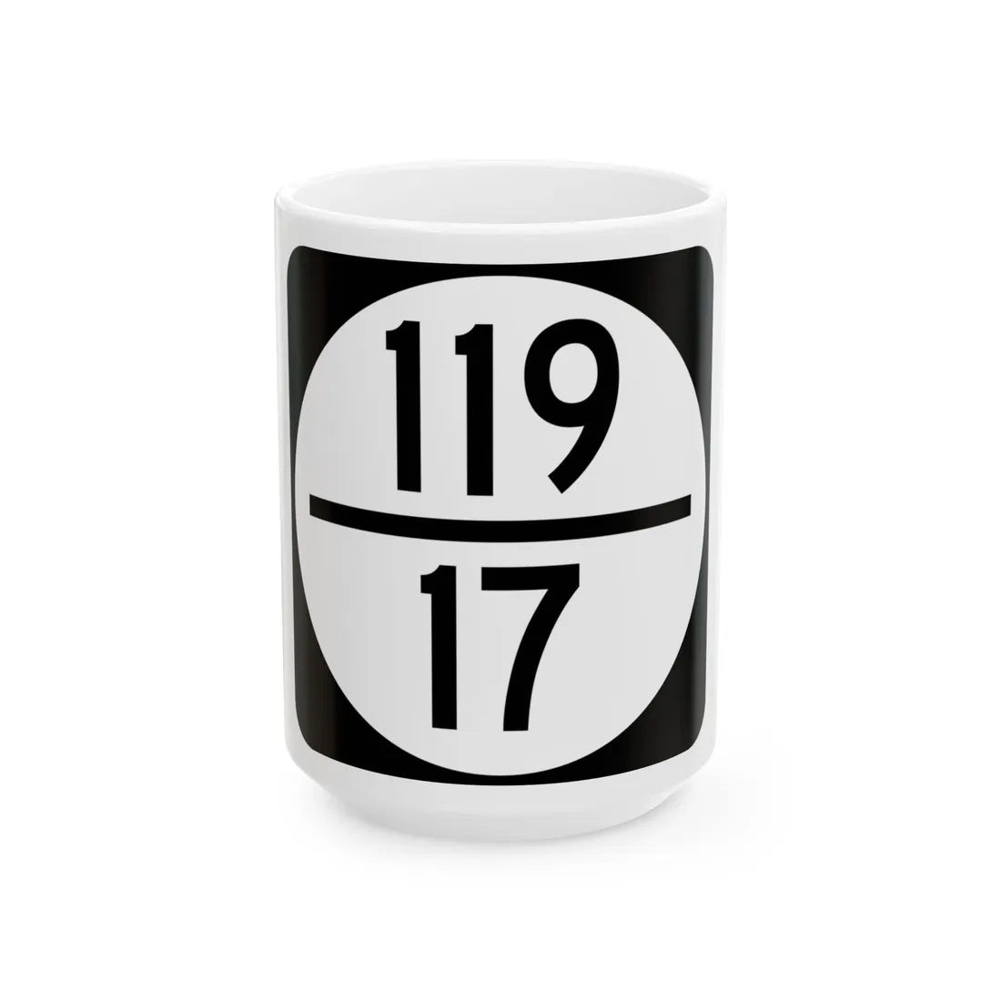 Circle sign 119-17 (Virginia) (Road Sign) White Coffee Mug 15oz - Go Mug Yourself