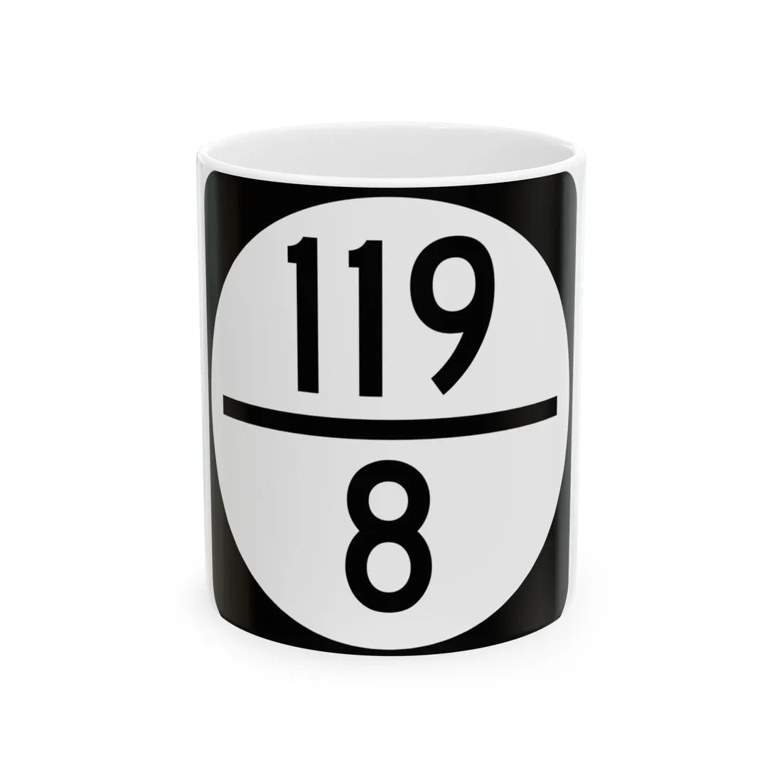 Circle sign 119-8 (Virginia) (Road Sign) White Coffee Mug 11oz - Go Mug Yourself