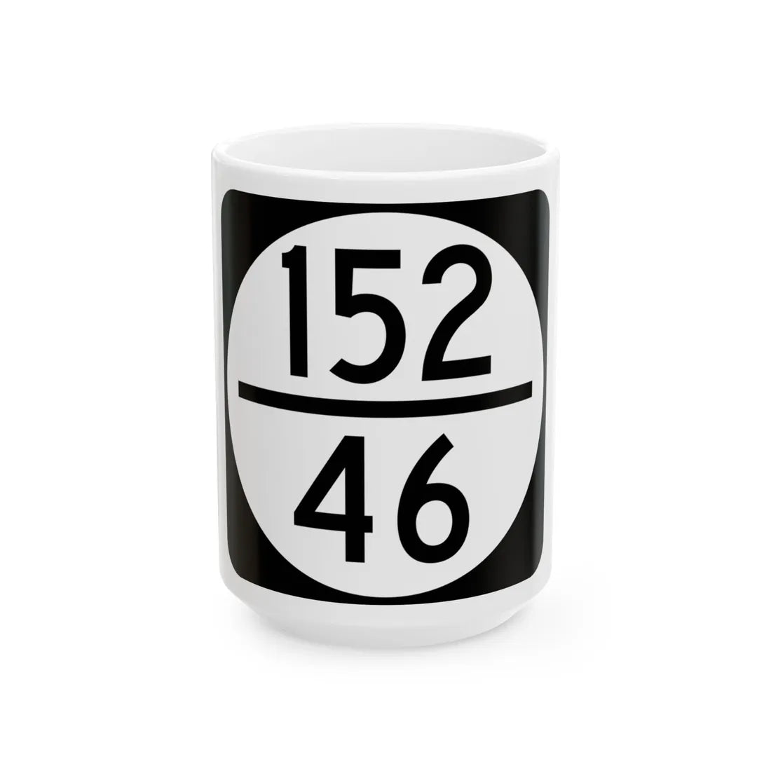Circle sign 152-46 (Virginia) (Road Sign) White Coffee Mug 15oz - Go Mug Yourself