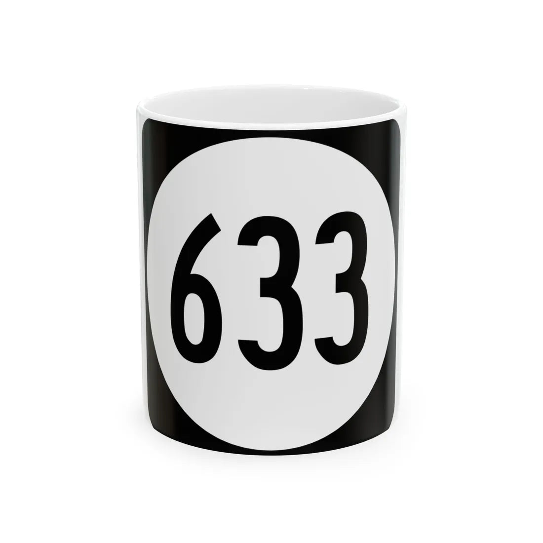 Circle sign 633 Virginia (Virginia) (Road Sign) White Coffee Mug 11oz - Go Mug Yourself