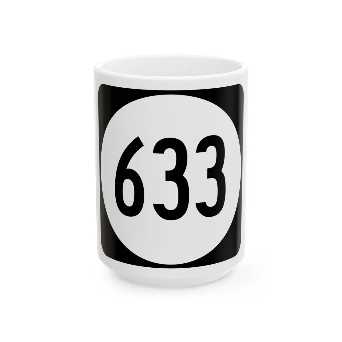 Circle sign 633 Virginia (Virginia) (Road Sign) White Coffee Mug 15oz - Go Mug Yourself