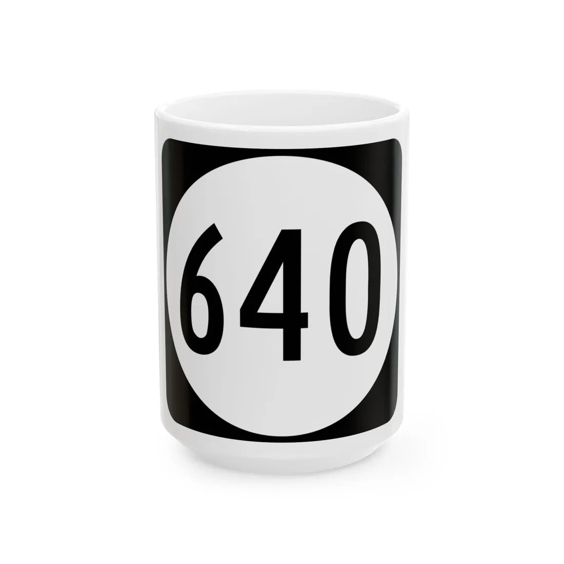 Circle sign 640 Virginia (Virginia) (Road Sign) White Coffee Mug 15oz - Go Mug Yourself