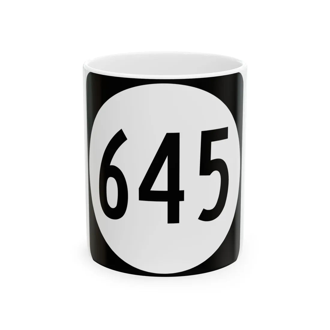 Circle sign 645 Virginia (Virginia) (Road Sign) White Coffee Mug 11oz - Go Mug Yourself