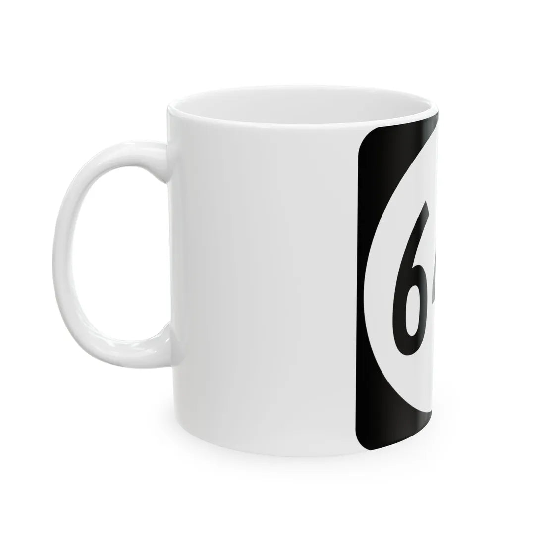 Circle sign 647 Virginia (Virginia) (Road Sign) White Coffee Mug - Go Mug Yourself