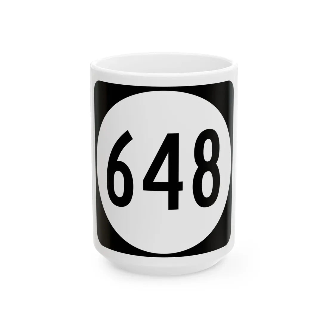 Circle sign 648 Virginia (Virginia) (Road Sign) White Coffee Mug 15oz - Go Mug Yourself