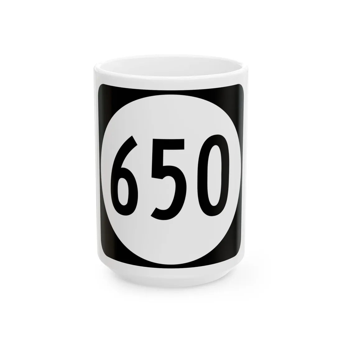Circle sign 650 Virginia (Virginia) (Road Sign) White Coffee Mug 15oz - Go Mug Yourself
