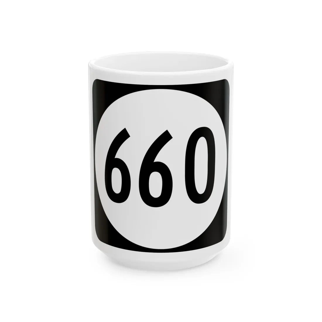 Circle sign 660 Virginia (Virginia) (Road Sign) White Coffee Mug 15oz - Go Mug Yourself
