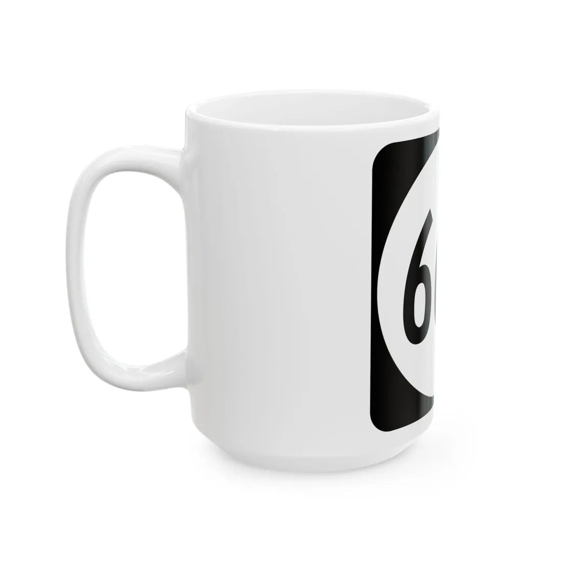 Circle sign 664 Virginia (Virginia) (Road Sign) White Coffee Mug - Go Mug Yourself