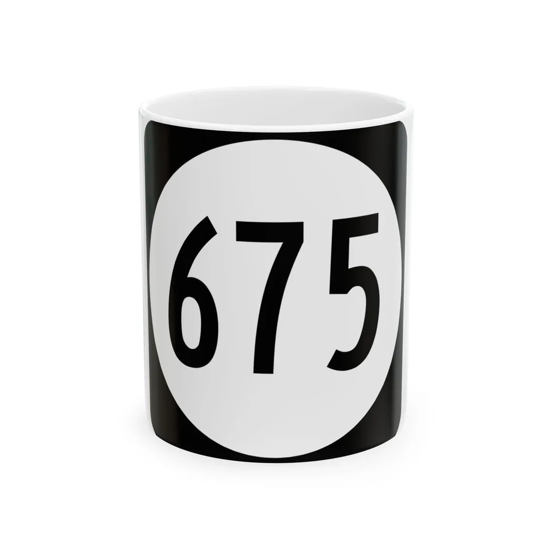 Circle sign 675 Virginia (Virginia) (Road Sign) White Coffee Mug 11oz - Go Mug Yourself