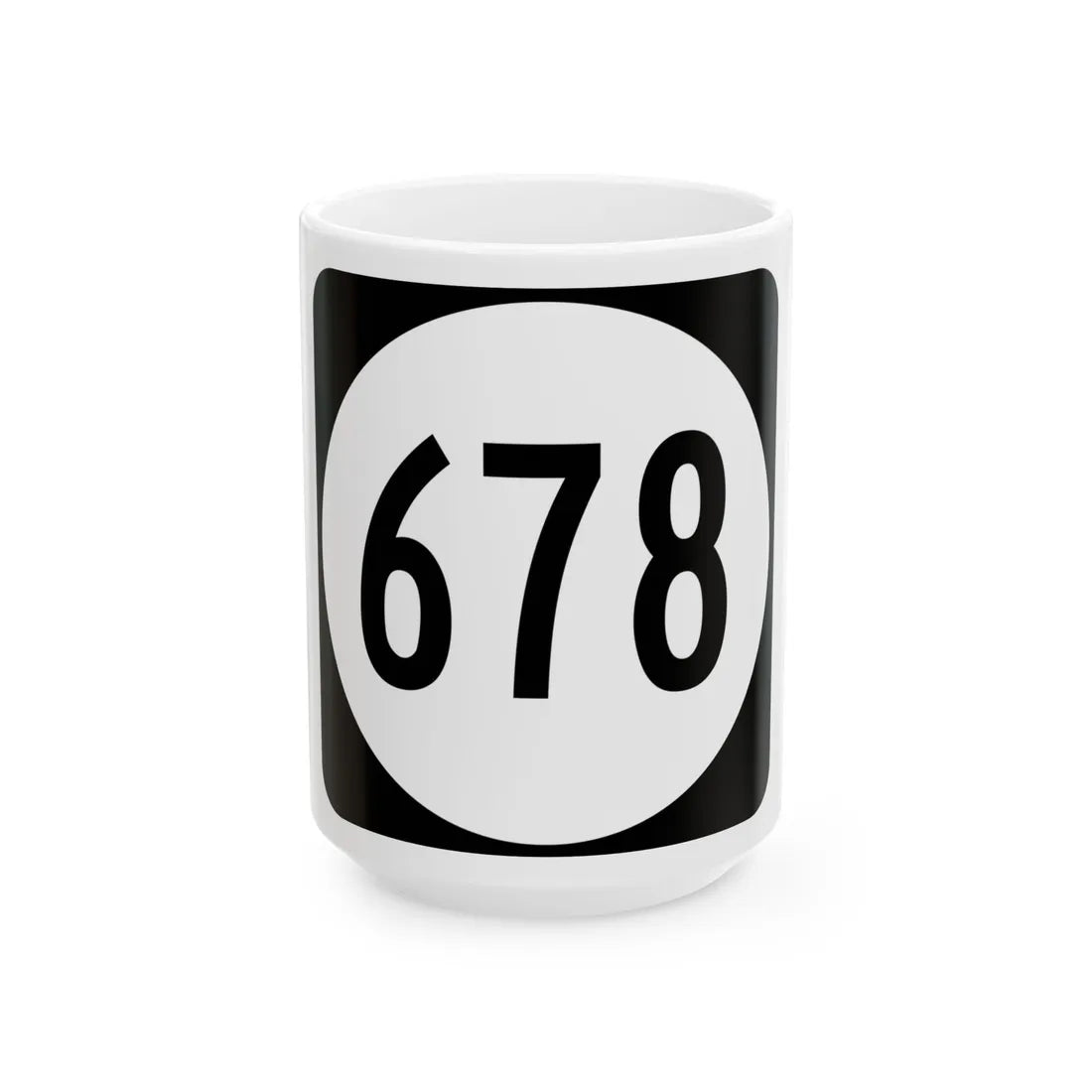 Circle sign 678 Virginia (Virginia) (Road Sign) White Coffee Mug 15oz - Go Mug Yourself